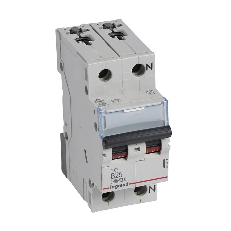 Legrand Leitungsschutzschalter, Automat 403374 TX3 B25A 1P+N 6KA 2M