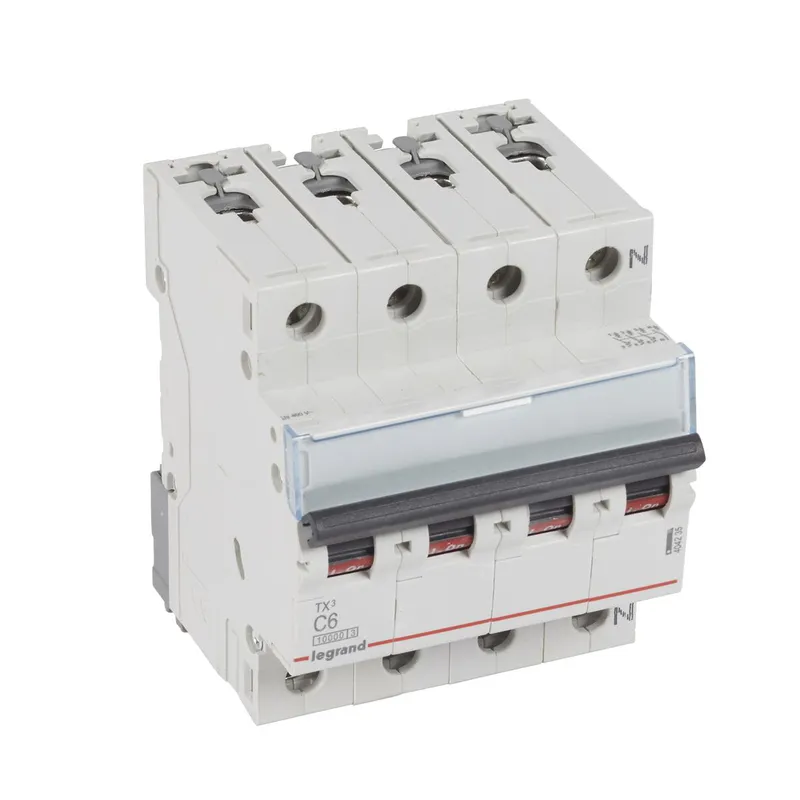 Legrand Leitungsschutzschalter, Automat 404235 TX3 C6A 3P+N 10KA 4M