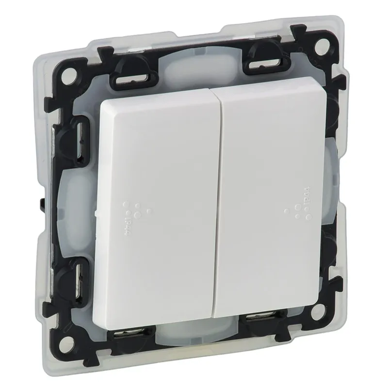 Legrand Doppelwechselschalter 752158 VLIFE IP44 UW