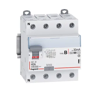 Legrand FI-Schutzschalter, FI DX3 40A 4-pol.30mA Typ B 400VAC N