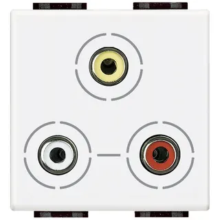 Bticino Anschlussdose N4283 RCA 3-f weiss