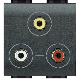 Bticino Anschlussdose L4283 RCA 3-f anthrazit