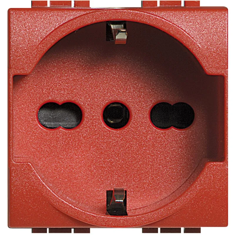 Bticino SCHUKO-Steckdose L4140/16R Ital 19/26 SK ROT