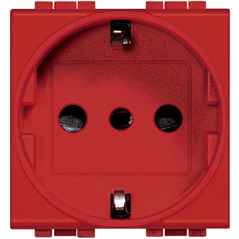 Bticino SCHUKO-Steckdose L4140R +Ital 19mm SK ROT