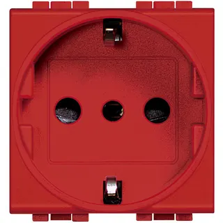 Bticino SCHUKO-Steckdose L4140R +Ital 19mm SK ROT