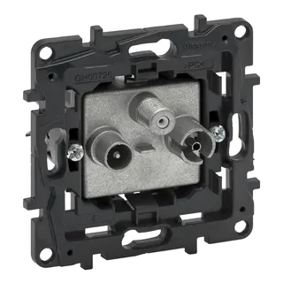 Legrand Einsatz 864058 Niloe Step Tv-R-Sat-Durchgangsd.