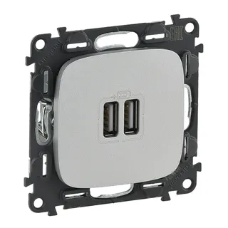 Legrand Steckdose 754997 V.ALL. 2400MA AL
