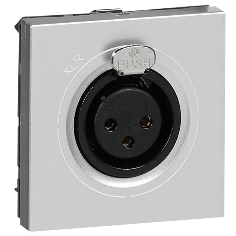 Legrand Anschlusseinheit 079255 MSC XLR-Buchse 3polig 2mod alu