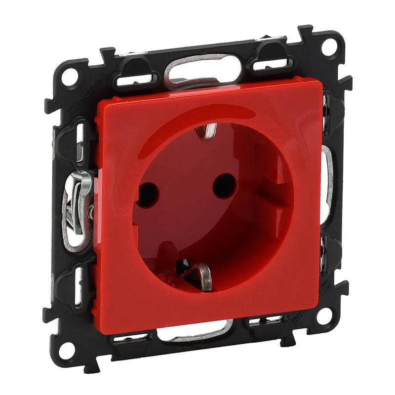 Legrand SCHUKO-Steckdose 753129 VLIFE SL KS rot