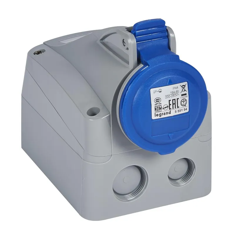 Legrand CEE-Steckdose 555154 AP 3P 16A 230V BL IP44