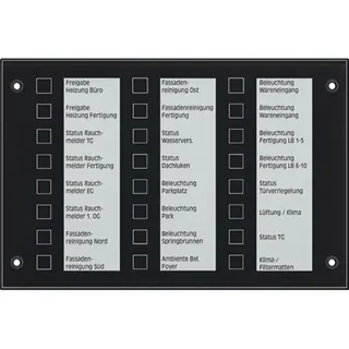 Jung KNX Melde- und Bedientableau, Glas schwarz MBT2424SW