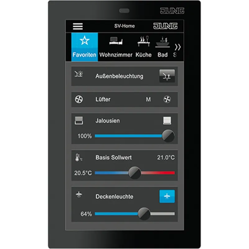Jung Smart Control 5, schwarz SC5SW