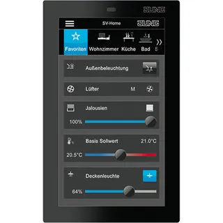 Jung Smart Control 5, schwarz SC5SW