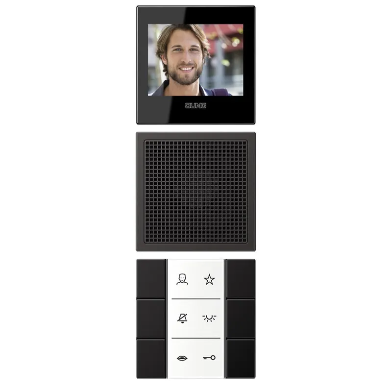 Jung Siedle In-Home-Bus Video-Innenstationen, Serie LS, dark (lackiertes Aluminium) SIVIAL627D