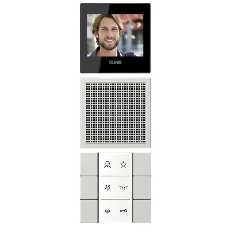 Jung Siedle In-Home-Bus Video-Innenstationen, Serie LS, lichtgrau SIVILS627LG