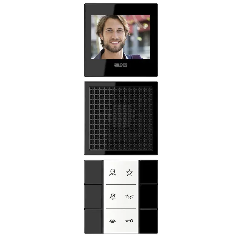 Jung Siedle In-Home-Bus Video-Innenstationen, Serie LS, schwarz SIVILS627SW