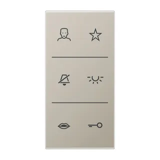 Jung Design-Cover Video, F50, Serie LS, Edelstahl SIV6ESDC