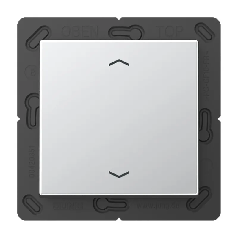 Jung EnOcean Funk-Wandsender 2-kanalig, mit Pfeilsymbolen, Serie A, aluminium ENOA590PAL