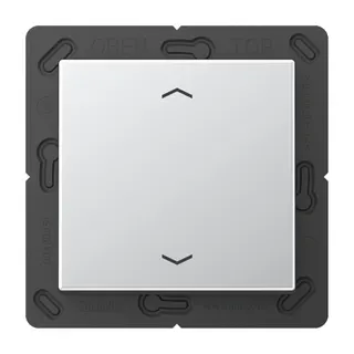 Jung EnOcean Funk-Wandsender 2-kanalig, mit Pfeilsymbolen, Serie A, aluminium ENOA590PAL