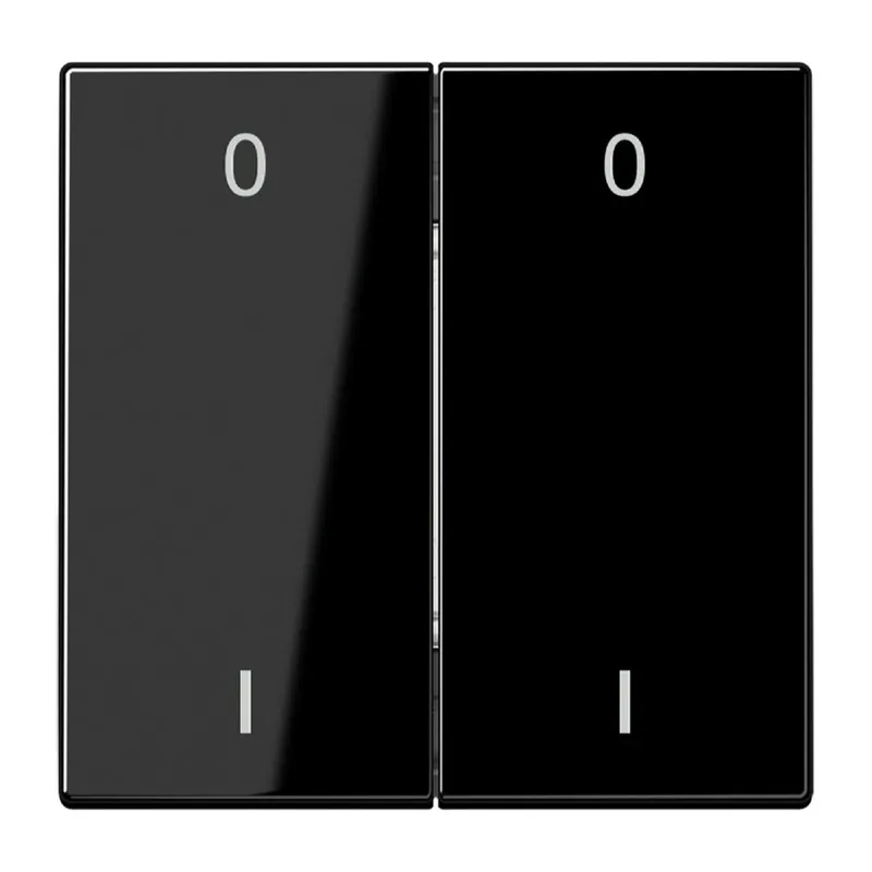 Jung EnOcean Funk-Wandsender 4-kanalig, Symbole 0 I, Serie LS, schwarz ENOLS995-01SW