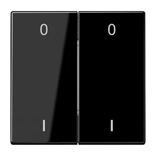 Jung EnOcean Funk-Wandsender 4-kanalig, Symbole 0 I, Serie LS, schwarz ENOLS995-01SW