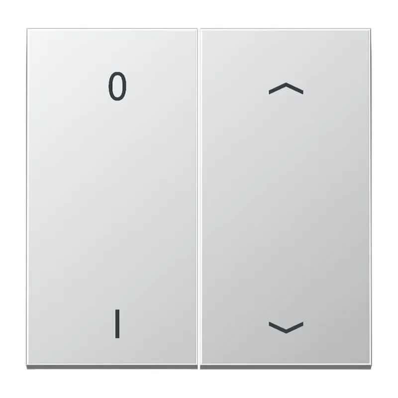 Jung EnOcean Funk-Wandsender 4-kanalig, Symbole 0 I und Pfeil, Serie LS, Aluminium ENOAL2995P01-L