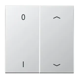 Jung EnOcean Funk-Wandsender 4-kanalig, Symbole 0 I und Pfeil, Serie LS, Aluminium ENOAL2995P01-L