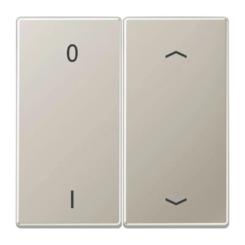 Jung EnOcean Funk-Wandsender 4-kanalig, Symbole 0 I und Pfeil, Serie LS, Edelstahl ENOES2995P01-L