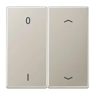 Jung EnOcean Funk-Wandsender 4-kanalig, Symbole 0 I und Pfeil, Serie LS, Edelstahl ENOES2995P01-L