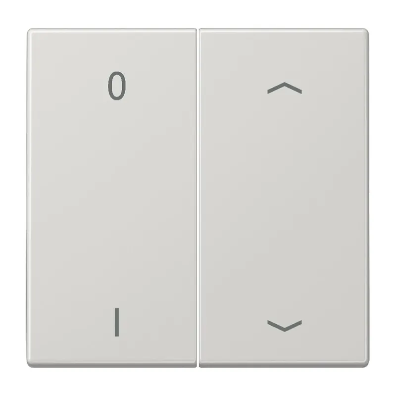 Jung EnOcean Funk-Wandsender 4-kanalig, Symbole 0 I und Pfeil, Serie LS, lichtgrau ENOLS995P01LG