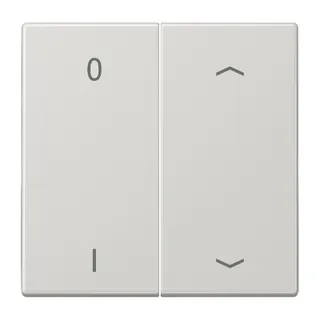 Jung EnOcean Funk-Wandsender 4-kanalig, Symbole 0 I und Pfeil, Serie LS, lichtgrau ENOLS995P01LG