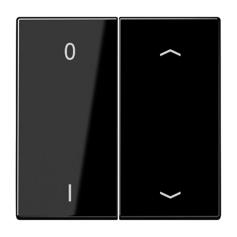 Jung EnOcean Funk-Wandsender 4-kanalig, Symbole 0 I und Pfeil, Serie LS, schwarz ENOLS995P01SW