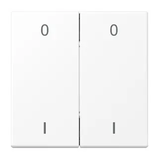 Jung EnOcean Funk-Wandsender 4-kanalig, Symbole 0 I, Serie LS, schneeweiß matt ENOLS995-01WWM