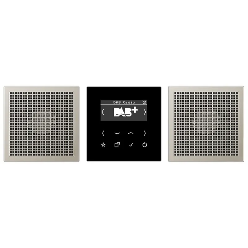 Jung Smart Radio DAB+, Set Stereo, Serie LS, Edelstahl DABES2