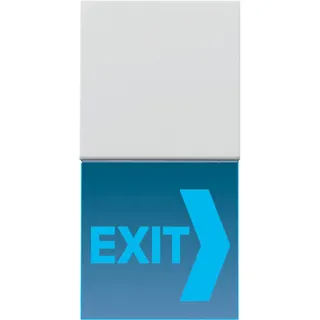 Jung LED-Lichtsignal "Hinweis", blau, Serie LS, lichtgrau (lackiertes Aluminium) LS539N71LGLEDB