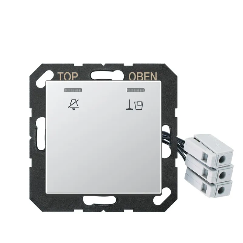 Jung Hotelabdeckung mit LED-Einheit 24 V, Außenstelle, Serie A, aluminium ACUKO5M24AL