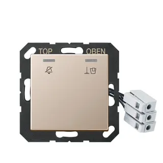 Jung Hotelabdeckung mit LED-Einheit 230 V, Außenstelle, Serie A, champagner ACUKO5M230CH