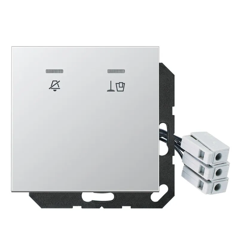 Jung Hotelabdeckung mit LED-Einheit 230 V, Außenstelle, Serie LS, Aluminium ALCUKO5M230