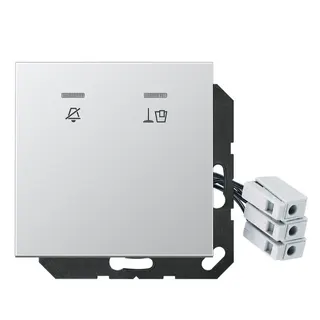 Jung Hotelabdeckung mit LED-Einheit 230 V, Außenstelle, Serie LS, Aluminium ALCUKO5M230