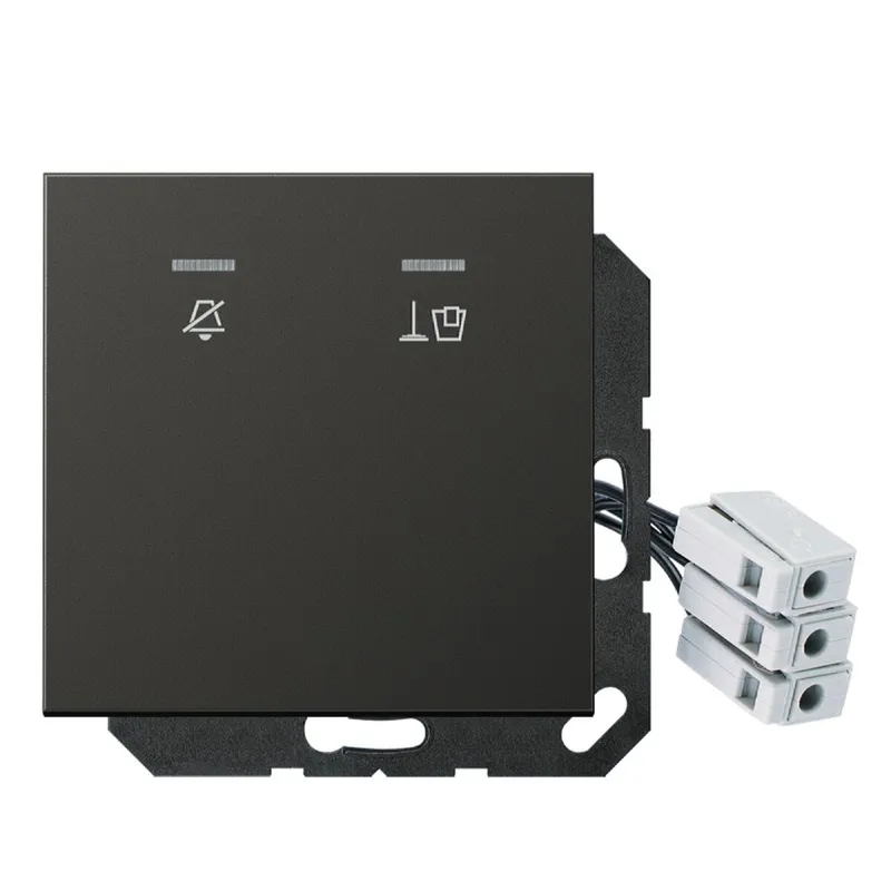 Jung Hotelabdeckung mit LED-Einheit 24 V, Außenstelle, Serie LS, anthrazit (lackiertes Aluminium) ALCUKO5M24AN