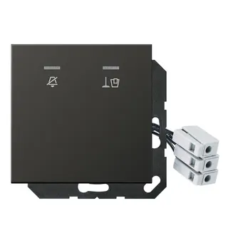 Jung Hotelabdeckung mit LED-Einheit 230 V, Außenstelle, Serie LS, anthrazit (lackiertes Aluminium) ALCUKO5M230AN