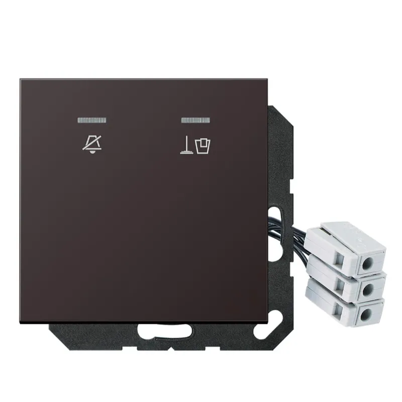 Jung Hotelabdeckung mit LED-Einheit 230 V, Außenstelle, Serie LS, dark (lackiertes Aluminium) ALCUKO5M230D