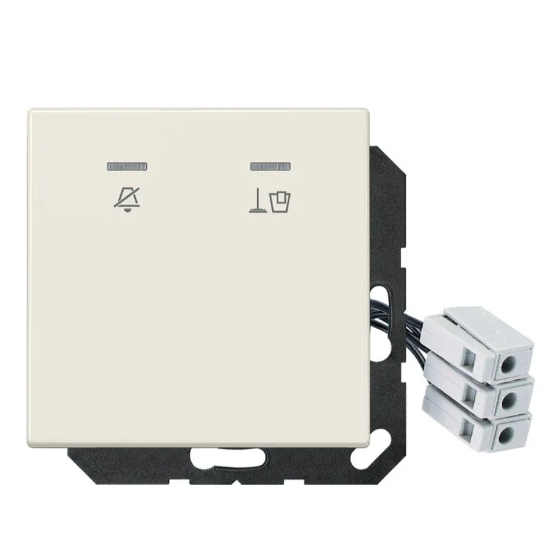 Jung Hotelabdeckung mit LED-Einheit 230 V, Außenstelle, Serie LS, weiß LSCUKO5M230