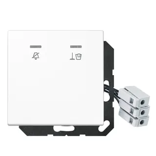 Jung Hotelabdeckung mit LED-Einheit 230 V, Außenstelle, Serie LS, alpinweiß LSCUKO5M230WW