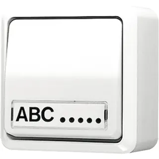 Jung Wippschalter, Universal Aus-Wechsel, 10 AX 250 V ~, mit Schriftfeld, AP 600, alpinweiß 606ANAWW