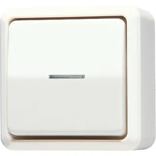 Jung Wipp-Kontrollschalter, Universal Aus-Wechsel, 10 AX 250 V ~, AP 600, weiß 606KO5A