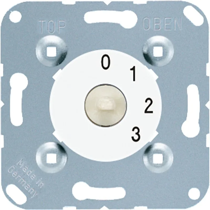 Jung Drehschalter, 3-Stufen-Schalter m. AUS-Stellung 16 AX 250 V ~ 250 V ~, alpinweiß 1101-4WW