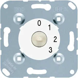 Jung Drehschalter, 3-Stufen-Schalter m. AUS-Stellung 16 AX 250 V ~ 250 V ~, alpinweiß 1101-4WW