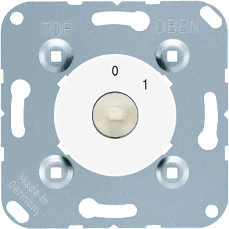 Jung Drehschalter, 20 AX 250 V ~, Ausschalter 2-pol. 20 AX 250 V ~, ohne Krallen, alpinweiß 1101-20WW
