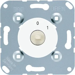 Jung Drehschalter, 20 AX 250 V ~, Ausschalter 2-pol. 20 AX 250 V ~, ohne Krallen, alpinweiß 1101-20WW